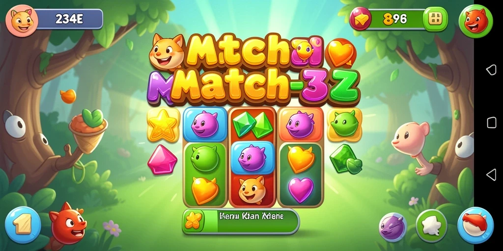 Gameplay seru dari 234E dengan elemen Match-3.