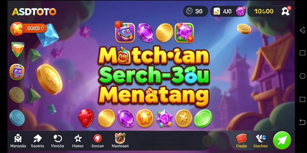 Tampilan gameplay ASDTOTO dengan keseruan Match-3.
