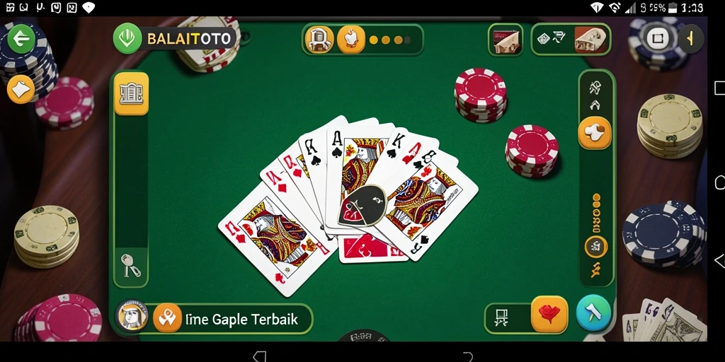 Tampilan gameplay Gaple yang seru dan interaktif.