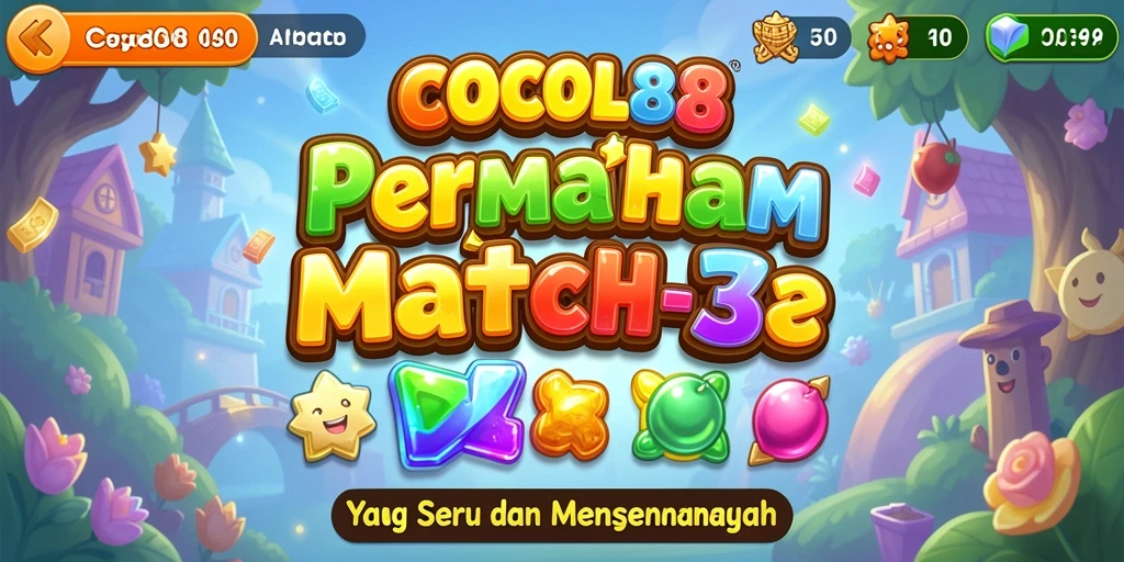 Tampilan seru dari gameplay COCOL88 dengan elemen Match-3.
