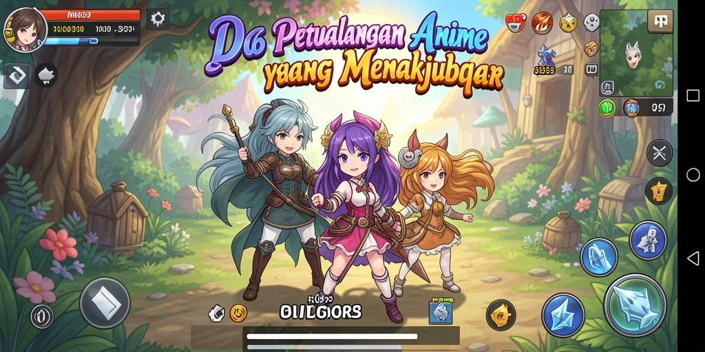 Tangkapan layar D06 yang menunjukkan pertarungan seru karakter anime.