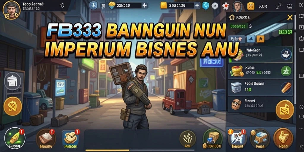 Screenshot utama FB333 menampilkan pengelolaan bisnis yang menarik.