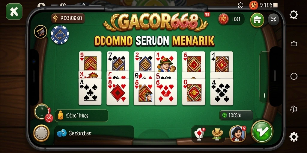 Gameplay GACOR668 menunjukkan aksi domino yang seru dan menantang.