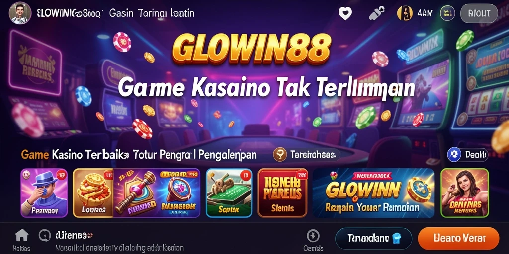 Tampilan gameplay seru di GLOWIN88 dengan dealer langsung.
