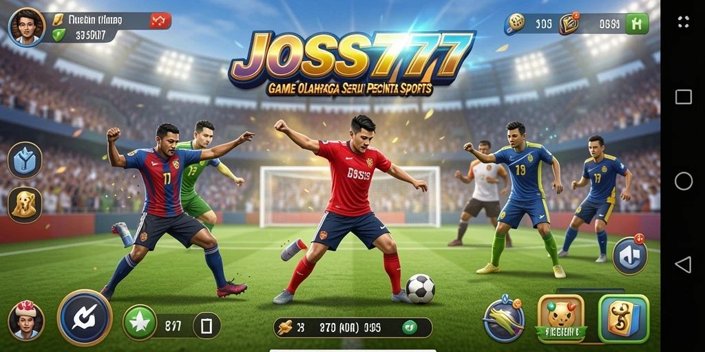 Tangkapan layar gameplay JOSS777 menampilkan aksi olahraga yang mendebarkan.