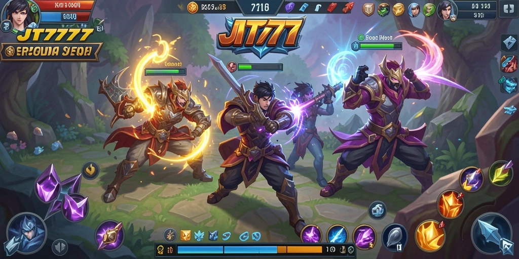 Gameplay seru JT777 dengan karakter yang beragam dan strategi tim.
