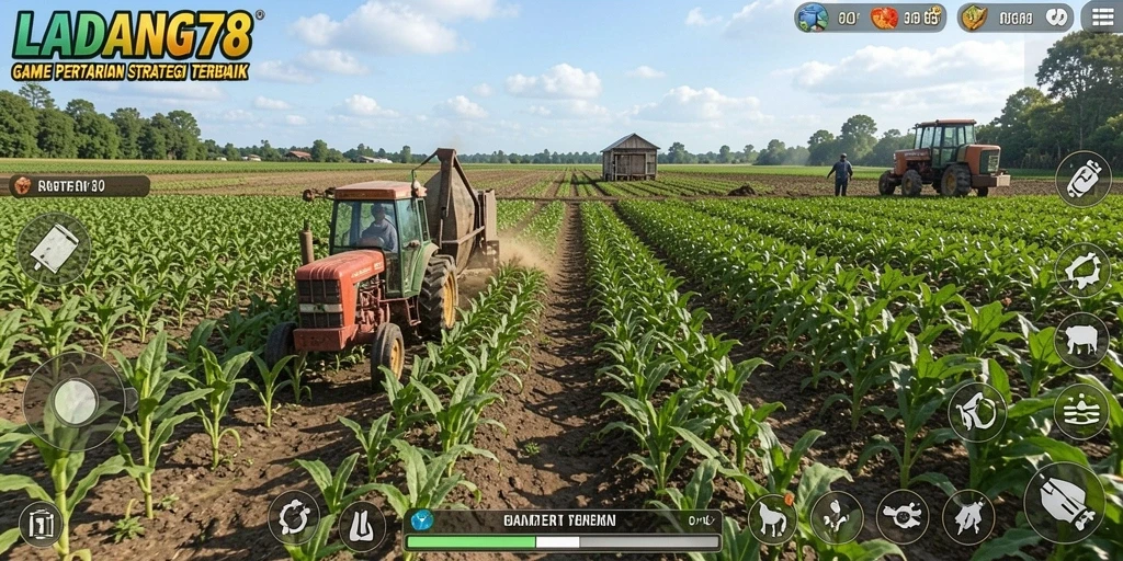 Tampilan menarik dengan gameplay pertanian yang mendalam.