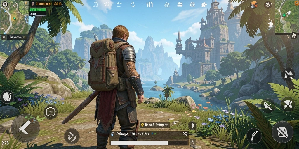 Tangkapan layar dari permainan Open World X78 yang menampilkan petualangan seru.